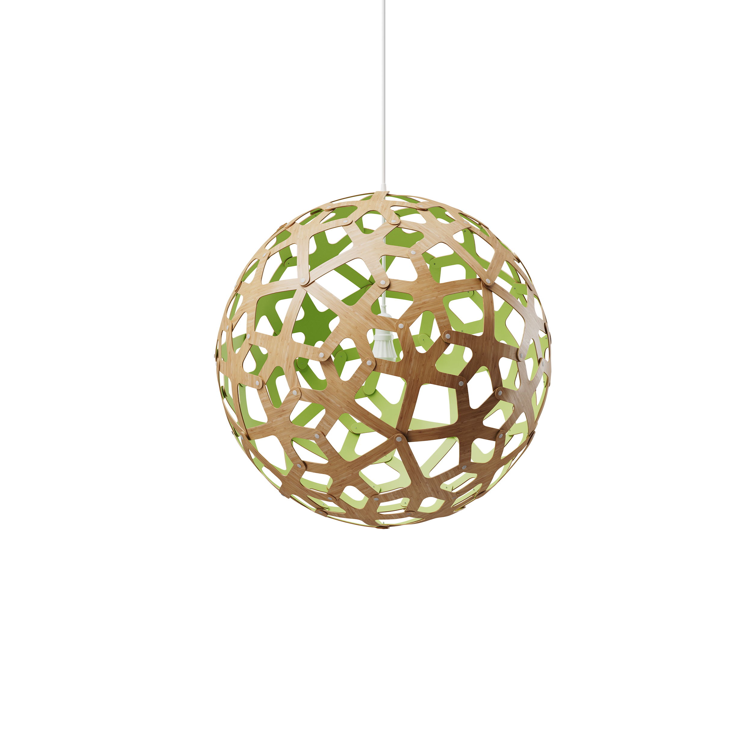 Coral on Natural Bamboo