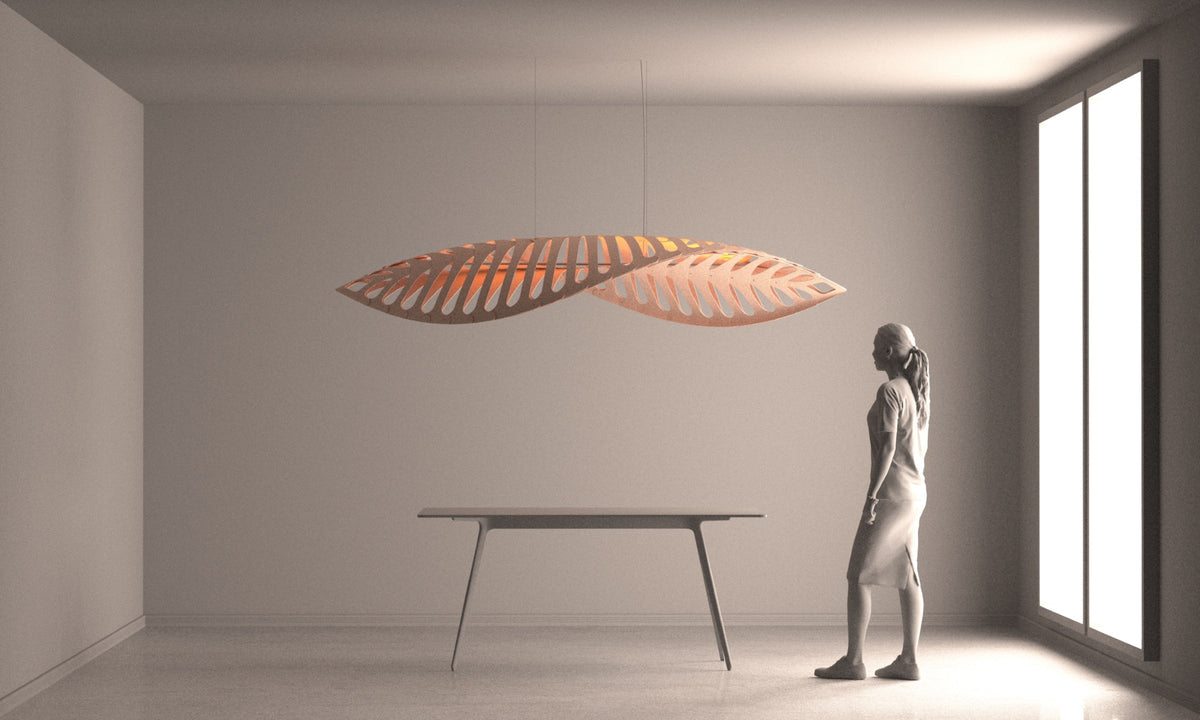 Navicula Large LED Bamboo Pendant | David Trubridge